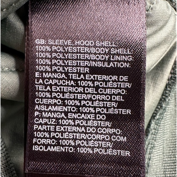 North Face Quilted Puffer Fleece Full Zip Jacket Green Size Small - Picture 8 of 12